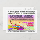 Chocolate Covered Cherry Martini Rezept Postkarte (Vorne/Hinten)