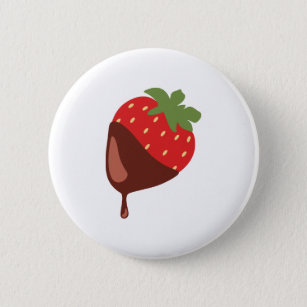 Chocolate Covered Strawberry Button