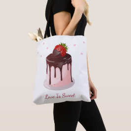 Chocolate Covered Strawberry Cake Love is Sweet Tasche