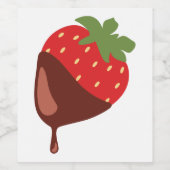 Chocolate Covered Strawberry Weinetikett (Einzelnes Label)