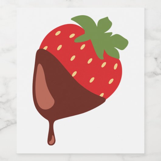 Chocolate Covered Strawberry Weinetikett (Einzelnes Label)