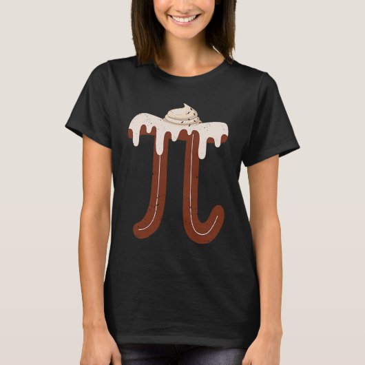 Chocolate Cream Pi Day Pie Math  Foodie Pun Nerd T-Shirt (Vorderseite)