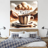 Chocolate Cup mit Fantasy Cloud Driving Leinwanddruck (Insitu (Schlafzimmer))