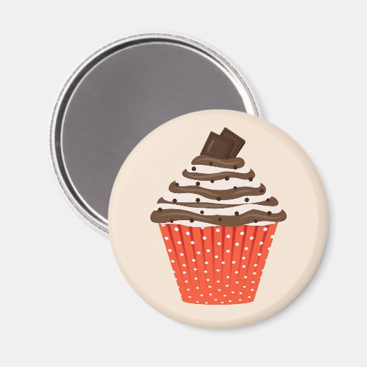 Chocolate Cupcake Magnet (Vorderseite/Rückseite)