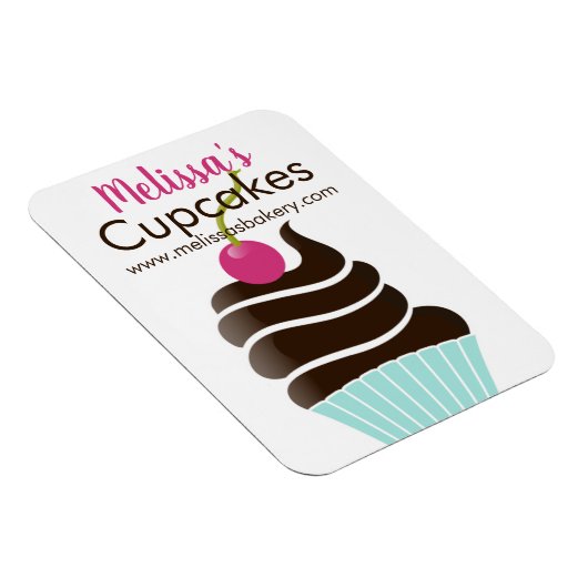 Chocolate Cupcake Visitenkartenmagnet Magnet (Rechte Seite)