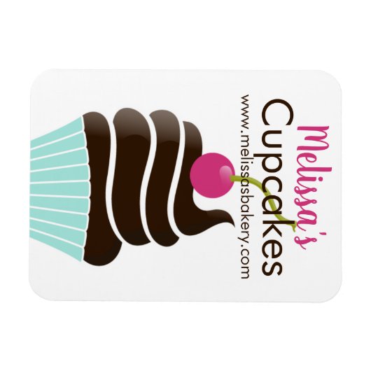 Chocolate Cupcake Visitenkartenmagnet Magnet (Horizontal)