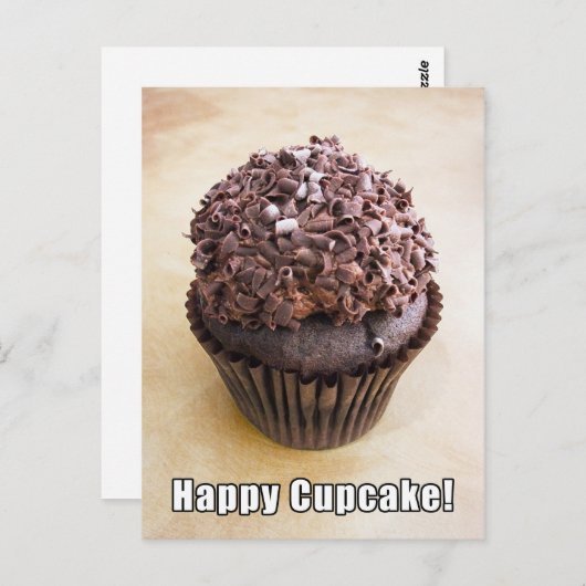 Chocolate Curl Chocolate Happy Cupcake Postkarte (Vorne/Hinten)