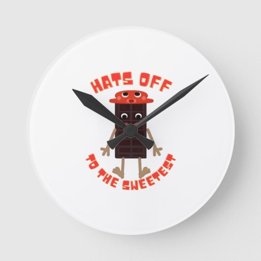 Chocolate day design  runde wanduhr (Vorderseite)