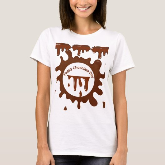 Chocolate Day Premium kundenspezifische T - Shirt (Vorderseite)