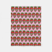Chocolate Dipped Red Strawberry Strawberries Fruch Fleecedecke (Vorderseite)