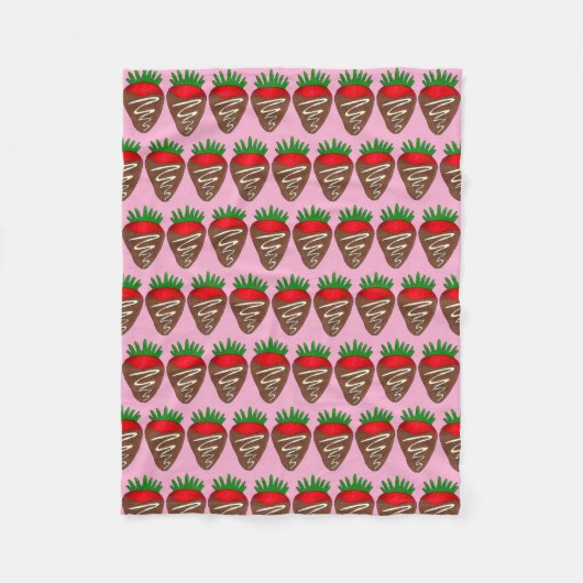 Chocolate Dipped Red Strawberry Strawberries Fruch Fleecedecke (Vorderseite)