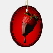 Chocolate Dipped Strawberry Keramikornament (Rechts)