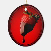 Chocolate Dipped Strawberry Keramikornament (Links)