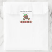 Chocolate Dipped Strawberry Sprichwort Quadratischer Aufkleber (Tasche)
