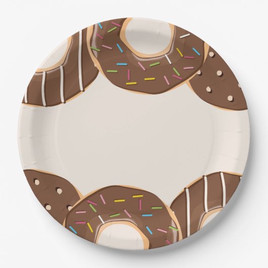 Chocolate Donut Delight Pappteller (Vorderseite)