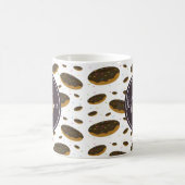 Chocolate Donut Pattern Food Monogram Kaffeetasse (Mittel)