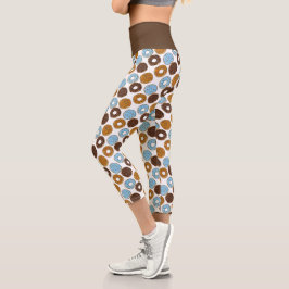 Chocolate Donuts Capri Leggings