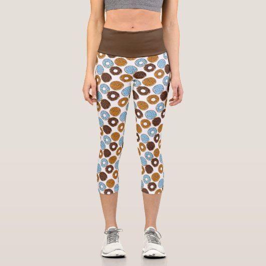 Chocolate Donuts Capri Leggings (Vorderseite)