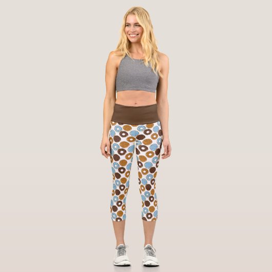 Chocolate Donuts Capri Leggings (Vorderseite)