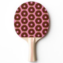 Chocolate Donuts Ping Pong Paddle