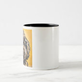 Chocolate Doodle Zweifarbige Tasse (Mittel)