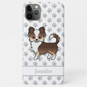 Chocolate Dreifarben Langhaar Chihuahua Hund & Nam Case-Mate iPhone Hülle