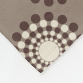 Chocolate Drops Polka Dot Mandala Muster Fleecedecke (Ecke)