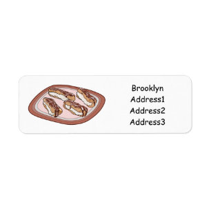 Chocolate eclair cartoon illustration