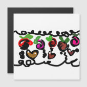 Chocolate Erdbeeren Valentinstag  Magnetkarte (Vorne/Hinten)