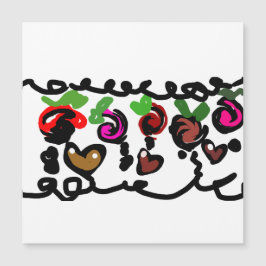 Chocolate Erdbeeren Valentinstag  Magnetkarte