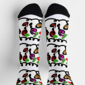Chocolate-Erdbeeren Valentinstag Socken (Oben)