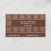 Chocolate Factory Süßigkeiten Choco Cacao Shop Visitenkarte (Rückseite)