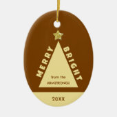 Chocolate Family Photo Minimalist Keepsake Keramik Ornament (Vorne)