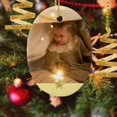 Chocolate Family Photo Minimalist Keepsake Keramik Ornament