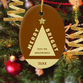 Chocolate Family Photo Minimalist Keepsake Keramik Ornament