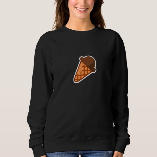 Chocolate Flavor Dessert Ice Cream Sweatshirt (Vorderseite)