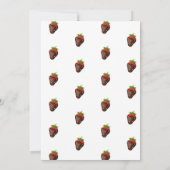 Chocolate Fondue Fiesta Strawberry Hearts Birthday Einladung (Rückseite)