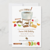 Chocolate Fondue Party Einladung (Vorderseite)