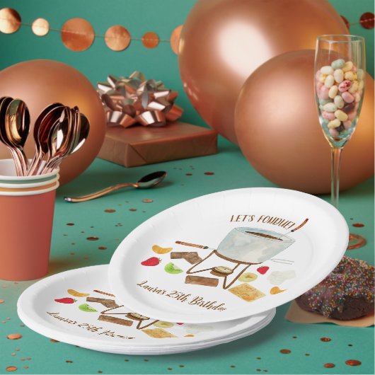 Chocolate Fondue Party Pappteller (Multi)