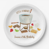 Chocolate Fondue Party Pappteller (Vorderseite)