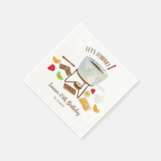 Chocolate Fondue Party Serviette (Ecke)