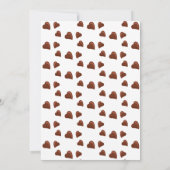 Chocolate Fondue Strawberry Hearts Valentine Einladung (Rückseite)