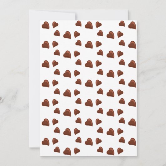 Chocolate Fondue Strawberry Hearts Valentine Einladung (Rückseite)