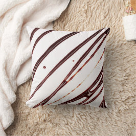 Chocolate Fudge Brown Throw Pillow Kissen