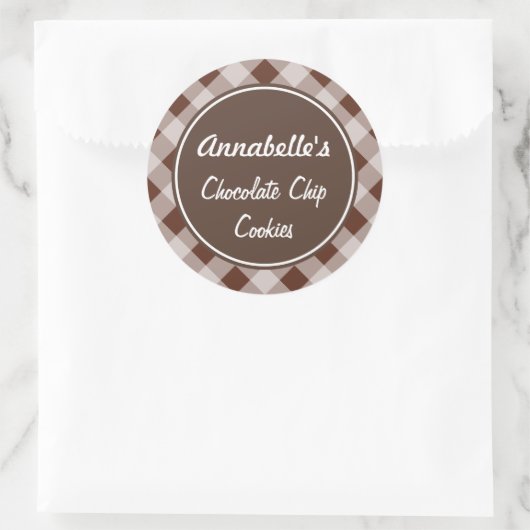 Chocolate Gingham Kitchen Stickers (Tasche)