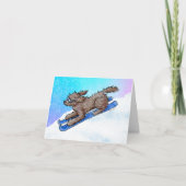 Chocolate Goldendoodle DoodleMoji Karte (Vorderseite)