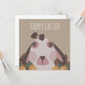 Chocolate Happy Oaster Eggs Bunny Carrots Karte (Vorderseite/Rückseite Beispiel)