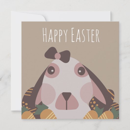 Chocolate Happy Oaster Eggs Bunny Carrots Karte (Vorderseite)