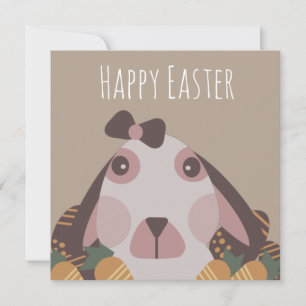 Chocolate Happy Oaster Eggs Bunny Carrots Karte