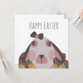 Chocolate Happy Oaster Eggs Bunny Carrots Kraft Karte (Vorderseite/Rückseite Beispiel)